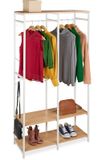 Merkloos Relaxdays Kledingkast open - 180x94,5x40 cm - wit-bruin