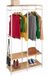 Merkloos Relaxdays Kledingkast open - 180x94,5x40 cm - wit-bruin