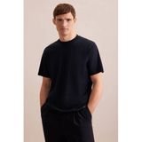 Seidensticker regular T-shirt donkerblauw