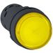 Schneider Electric XB7NW38B1 Bouton-poussoir lumineux, Harmony XB7, monobloc, plastique, Ø22mm, jaune, LED intégrée, 24V ACDC, 1S, borne à vis Lumineux
