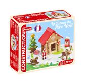 Jeujura De kerstman hut - 60 delen - Bouwspellen in kartonnen koffer