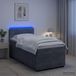 Maison Exclusive - Lit Boxspring avec matelas gris foncé 90 x 190 cm velours