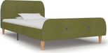 Maison Exclusive - Cadre de lit sans matelas vert tissu 90x200 cm