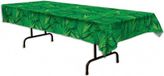 Merkloos Party tafelkleed met palmbladeren print - groen - plastic - 275 x 135 cm