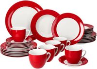 MamboCat 30-delig combinatieservies VARIANT RED 6 personen porselein