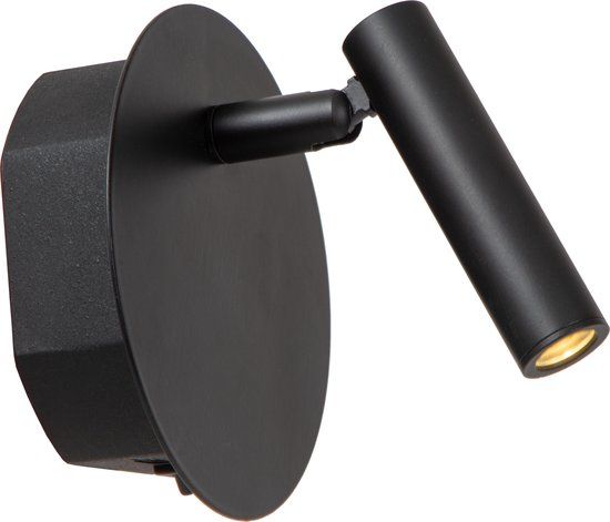 Lucide JOLIJN - LED Bedlamp / Wandlamp - Ø 10.2 cm - Zwart - Oplaadbaar
