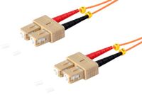 1aTTack.de 1x 1m OM2 LWL DX DUPLEX patchkabel SC/UPC - SC/UPC MM MULTIMODE - 50/125 µm LSZH oranje
