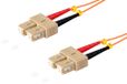 1aTTack.de 1x 1m OM2 LWL DX DUPLEX patchkabel SC/UPC - SC/UPC MM MULTIMODE - 50/125 µm LSZH oranje