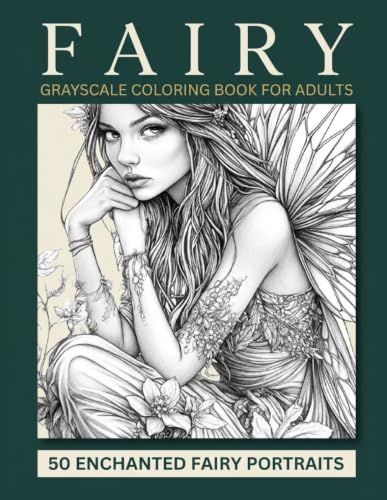 Fairy Grayscale Coloring Book for Adults