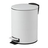 Urban Living Pedaalemmer Toulon - ivoor wit - 3 liter - metaal - L17 x H23 cm - soft-close - toilet/badkamer