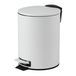 Urban Living Pedaalemmer Toulon - ivoor wit - 3 liter - metaal - L17 x H23 cm - soft-close - toilet/badkamer