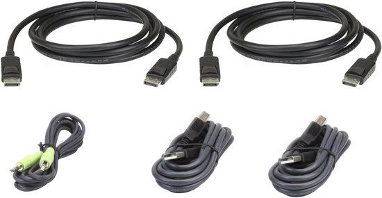 ATEN 2L-7D03UDPX5 USB DisplayPort Dual Display Secure KVM Kabelset