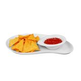 Holst Porzellan MP 159 Set naoplaten/achterplaat 31 x 20 cm met dipschaal DB 1013, porselein