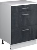 Vicco Uitbreidingscommode Rion, Zwart beton/Wit, 60 x 46 cm