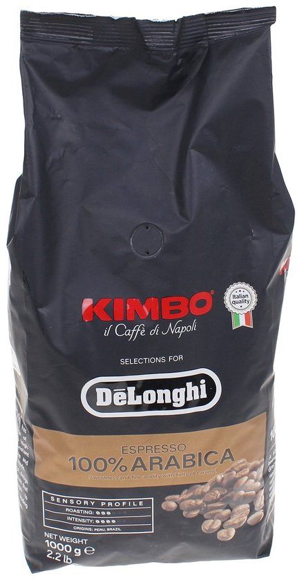 DeLonghi Koffie Kimbo Espresso Arabica Koffiebonen, 1000 gram