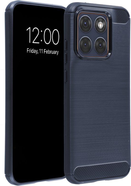 imoshion Brushed Backcover voor de Motorola Edge 70 Fusion - Donkerblauw