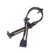 SilverStone SST-PP07-BTSBG - voedingverlengkabel 30cm Molex naar 4x SATA, zwart/goud