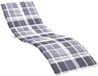 vidaXL Ligbedkussen 200x50x3 cm Oxford stof ruitpatroon grijs