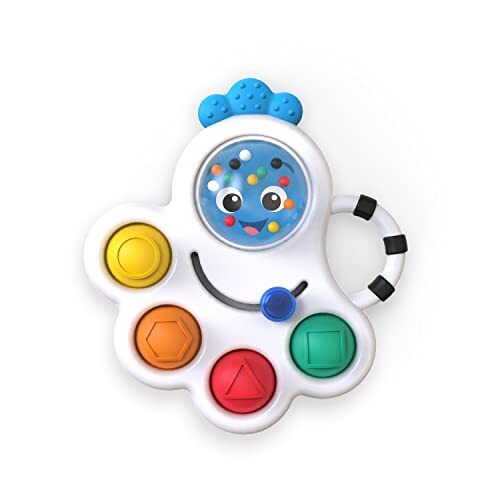 Baby Einstein Opus's Shape Pops sensorische rammelaar & bijtring met 5 spelmodi, multisensorisch en educatief speelgoed, stimuleert de motoriek, BPA-vrij, 6 maanden +