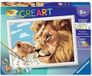 Ravensburger CreArt Kids 18x24 cm Leeuw en zijn baby Paint by Numbers Set