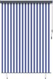 vidaXL Rolgordijn Blauw en Wit 180 x 250 cm Stof en Aluminium