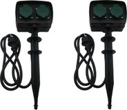 Merkloos / Sans marque Benson Tuinstekkerdoos / Tuincontactdozen op Spies - 2x - Met Timer - Tijdschakelaar - IP44 Spatwaterdicht - 1.5 Meter