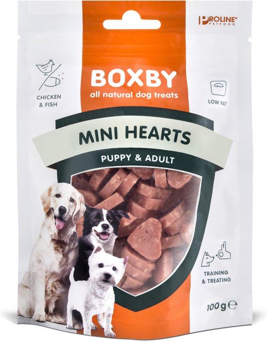 Boxby Proline Puppy Boxby Mini Hearts - Hondensnacks - 100 g