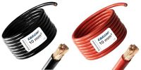 EBROM Batterijkabel SET: ROOD + ZWART - 10 mm² - 2 meter per kleur