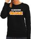 Bellatio Decorations Holland / Nederland Zwarte fan sweater voor dames - ik juich voor oranje - EK/ WK trui / outfit S