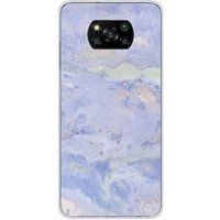 Xiaomi Poco X3 / X3 Pro Marbre bleu bedrukt siliconen hoesje