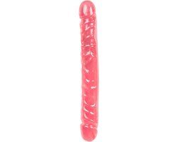 Doc Johnson Crystal Jellies Double Dong Jr. - Roze - 30,23 cm