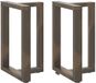 vidaXL Eettafelpoten - 2 stuks - T-vormig - 60x35x(72-73) cm - Staal - Naturel