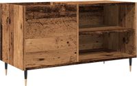 vidaXL Platenkast 84,5x38x48 cm bewerkt hout oud houtkleurig