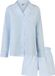 By Louise Dames Pyjama Set Short + Blouse Effen Lichtblauw - Maat S