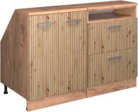 Vicco R-Line Keukenkast voor schuine wand – 120 cm Set van 2 kastrompen 60 cm diepte Artisanaal eiken