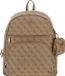 GUESS Power Play Tech Backpack Latte Logo Bruine