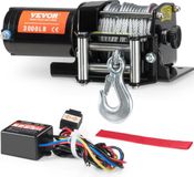 Treuil électrique pour VTT/UTV, capacité de traction de 3000 lbs, câble en acier, étanche IP55, commande par câble