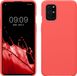 kwmobile telefoonhoesje geschikt voor OnePlus 8T - Hoesje met siliconen coating - Smartphone case in neon koraal