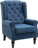 HOMCOM Fauteuil Polyester Blauw 74x86x102cm