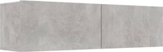 vidaXL Meuble TV 120x30x30 cm bois de manguier finition béton gris