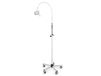 QUIRUMED LED-onderzoekslamp met Light Touch rolvoet, flexibele arm, multipositioneerbaar, helderheidsregeling, 320º rotatie, witte kleur, voet met wielen