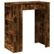 VidaXL Bartafel met rekken 95x47x103,5 cm bewerkt hout gerookt eiken