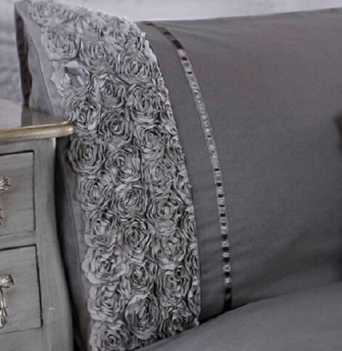 Belle Maison Dekbedovertrek Limoges grijs / Lits-jumeaux