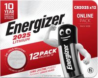 Energizer CR2025 Knoopcel Batterij - 12 Stuks - Lithium Batterijen - 3V