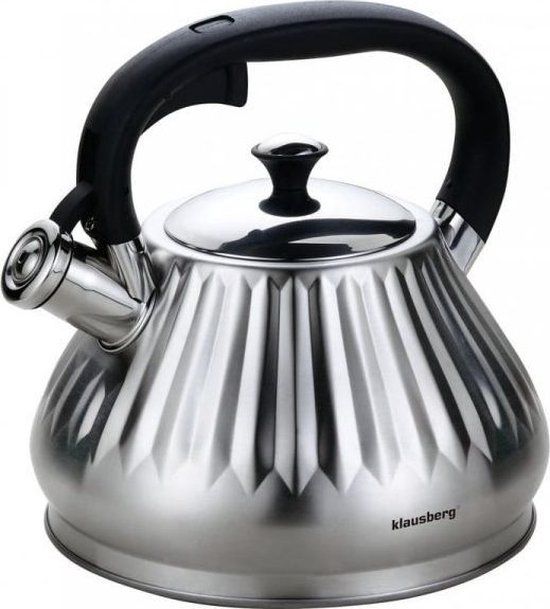 KLAUSBERG Top Choice Fluitketel - RVS - 3.0 liter - Zilverkleurig