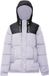 myMo Gewatteerd jack met capuchon, lange mouw, ritszakken, knopen, koordsluiting, rits, polyamide, polyester, dames, maat M, lavendel zwart, colorblock, casual, winter, herfst/winter 2023