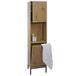 Mendler Armoire haute HWC-O42 MDF mélaminé 174x39x30cm - houtlook naturel