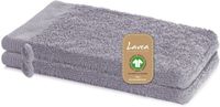Lavea® 2 Washandjes 16 x 22 cm Lichtgrijs