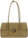 Coccinelle Leren schoudertas handtas C-Me Lock Handbag Grained Leather Seagrass kaki