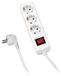 Alyco Prise multiple avec 3 prises avec interrupteur - câble de 1,4 m